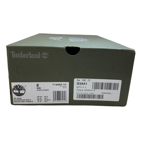 NWT Timberland Greenstride Edge Waterproof Nubuck Gray Hiking Boots 8 - Picture 10 of 10